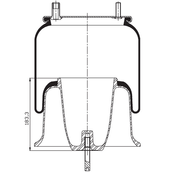 Air Spring Assembly - Freightliner, Alloy Piston / Trailer