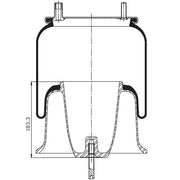 Air Spring Assembly - Freightliner, Alloy Piston / Trailer