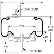 Air Spring Assembly - Kenworth Air Glide 200, 1998 Onward, Large Fitting / Truck