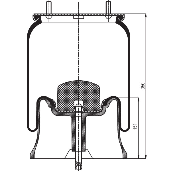 Air Spring Assembly - SAF Intra Disc 300 Dia. / Trailer