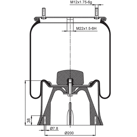Air Spring Assembly - SAF Intra 350 Dia. / Trailer – Truck and Trailer ...