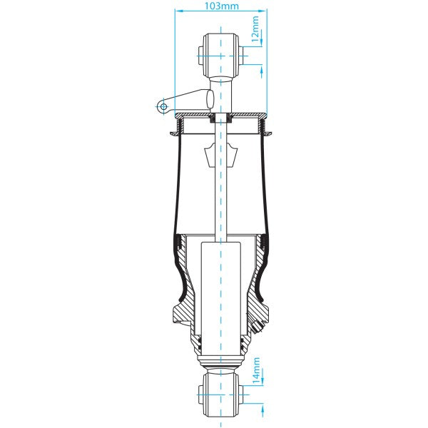 Shocker And Spring Layout Air Spring & Shocker Assembly - MAN TGA (Front)
