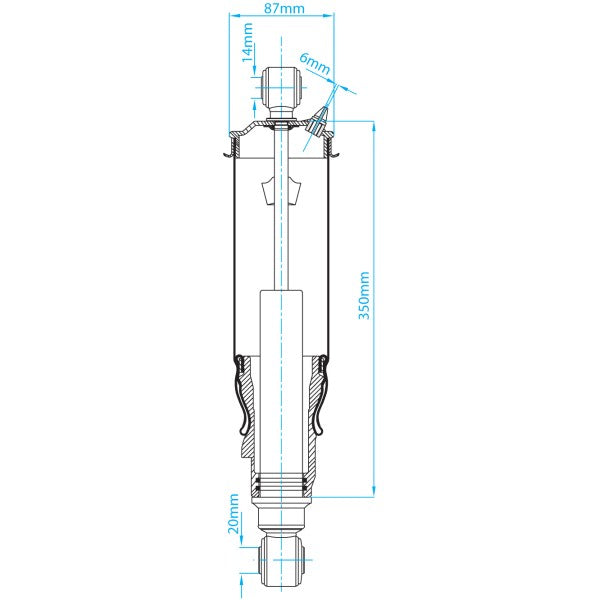 Shocker And Spring Layout Air Spring & Shocker Assembly - VOLVO FH12 / FH16 (Front)