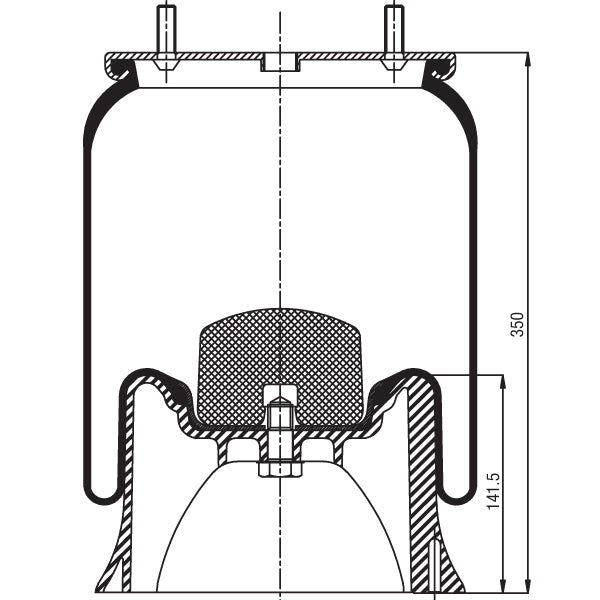 Air Spring Assembly - SAF & Euro Air 2 Overslung