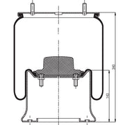 Air Spring Assembly - SAF & Euro Air 2 Underslung 2918V / Trailer