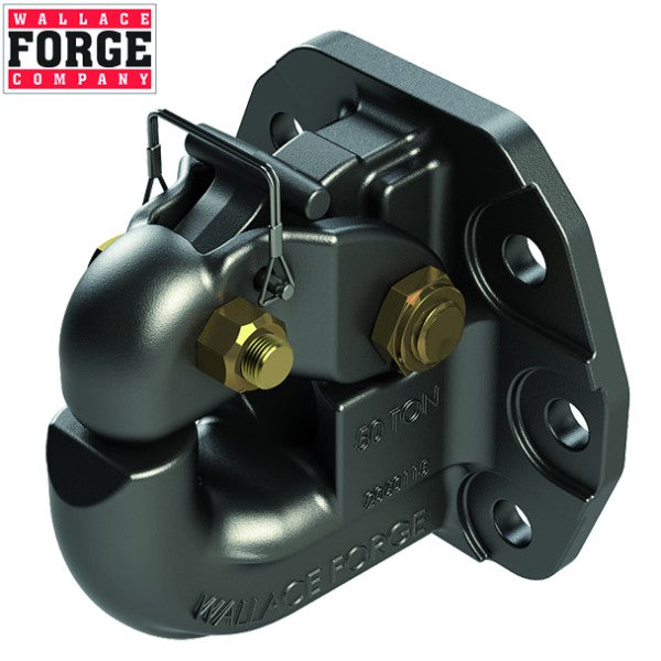 50t Offset Pintle Hook, 6 Bolt Pattern, ADR Approved - Wallace Forge